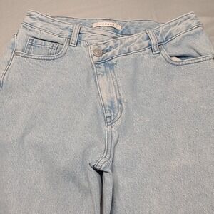 PacSun 90s Boyfriend Jeans Womens 27 Light Blue Crossover Waist Straight Leg Y2K